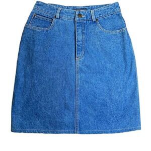 LIZ WEAR Vintage Women’s Trademark Denim skirt High Rise blue boho size 12.